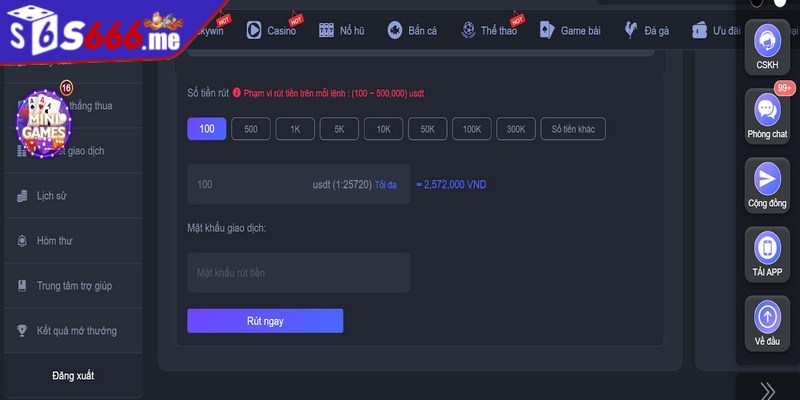 Người chơi cần đọc kỹ điều kiện rút tiền S66 để tránh sai sót